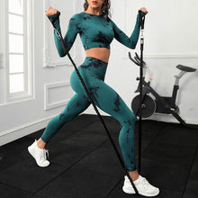 Load image into Gallery viewer, Seamless Tie Dye Yoga Workout Set