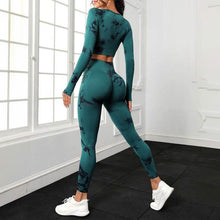 Load image into Gallery viewer, Seamless Tie Dye Yoga Workout Set