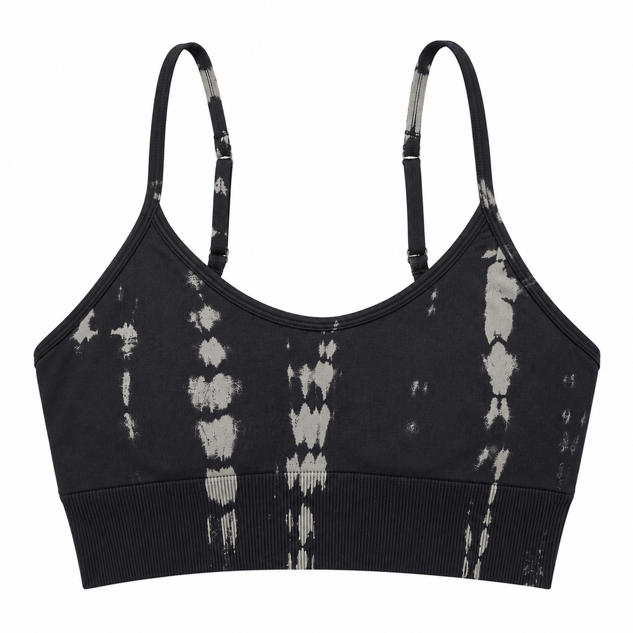 Seamless Black Scale Sports Bra