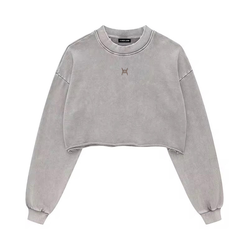 Gray sweatshirt on a white background