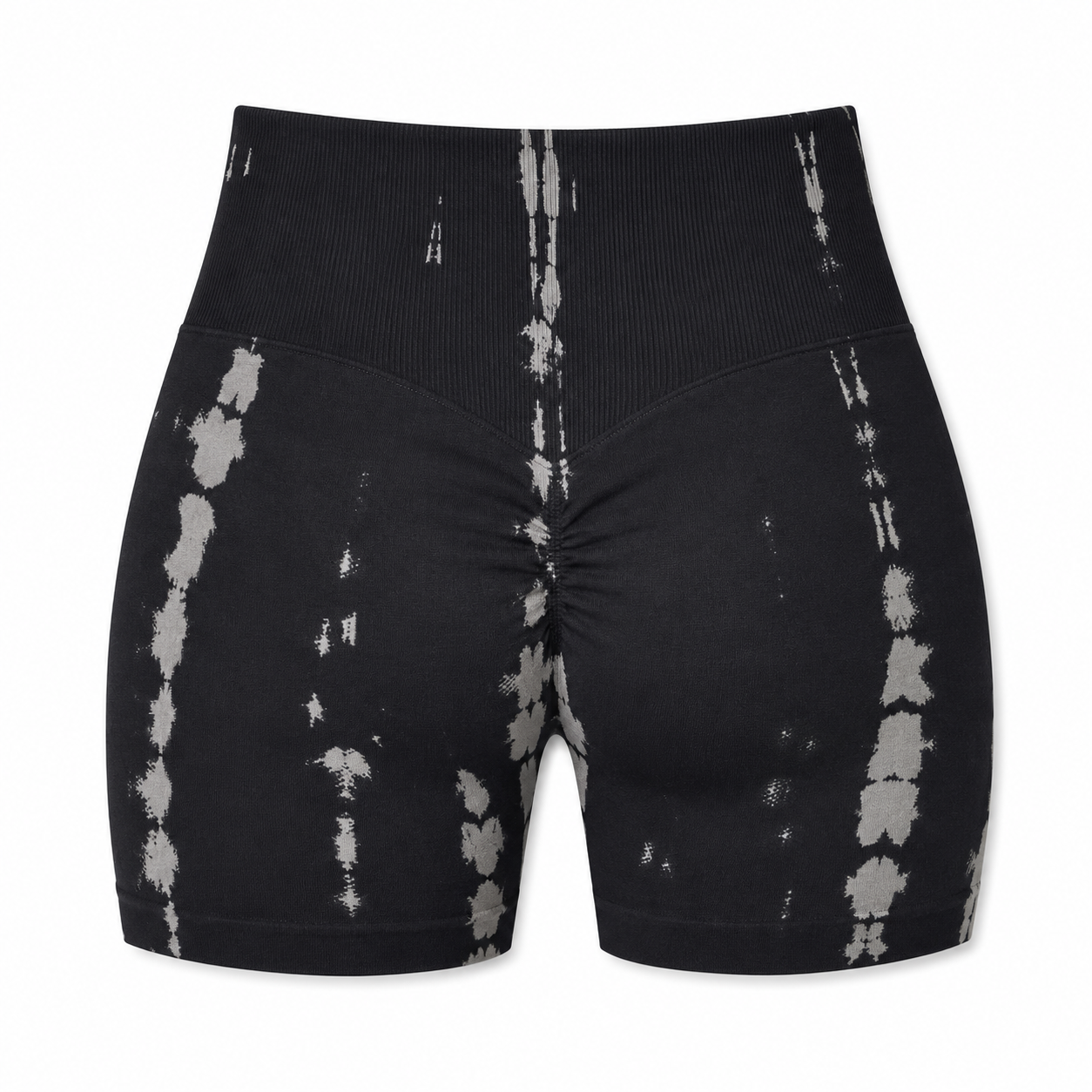 Seamless Black Scale Biker Shorts