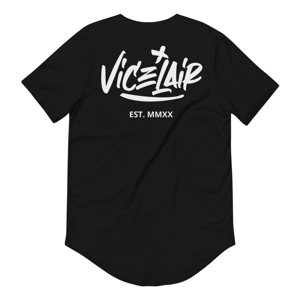 Graffiti Curved Hem T-Shirt