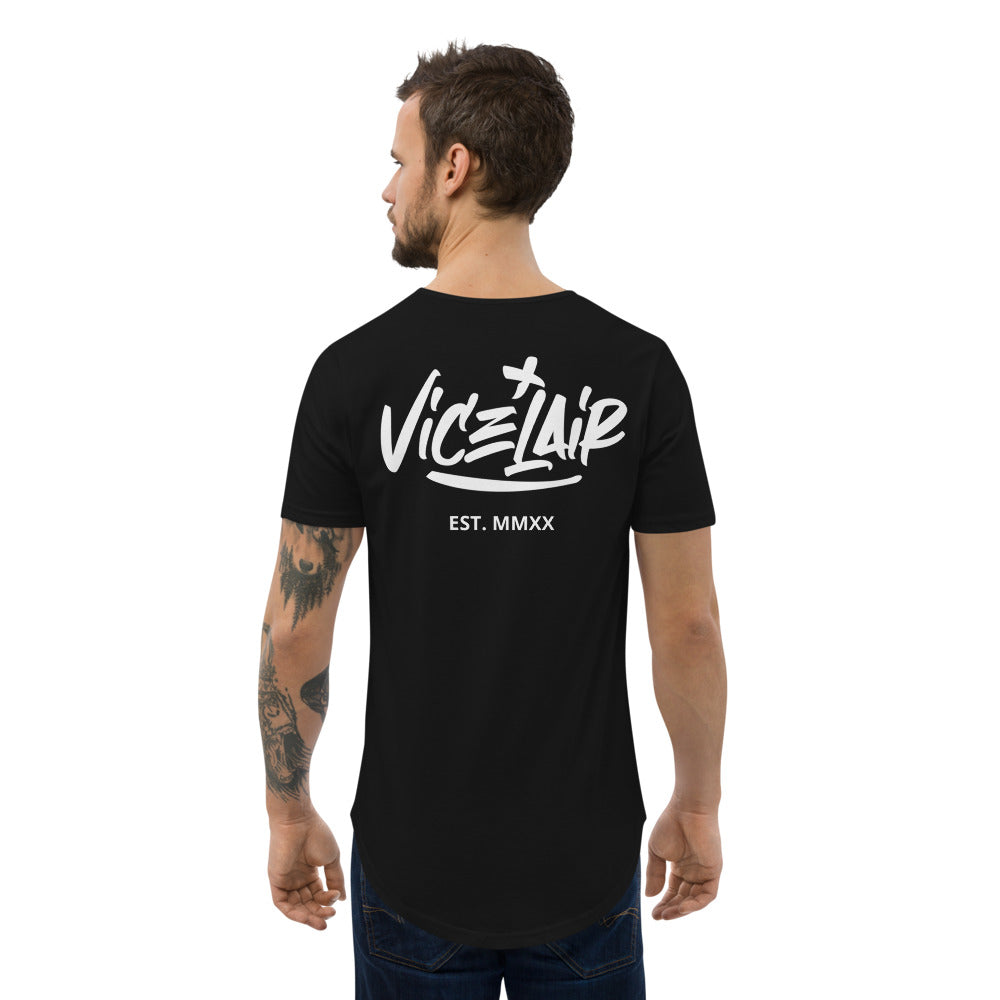 Graffiti Curved Hem T-Shirt