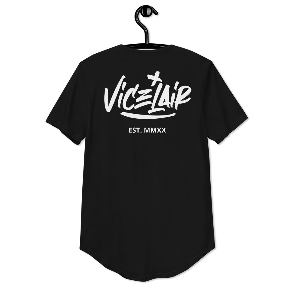 Graffiti Curved Hem T-Shirt